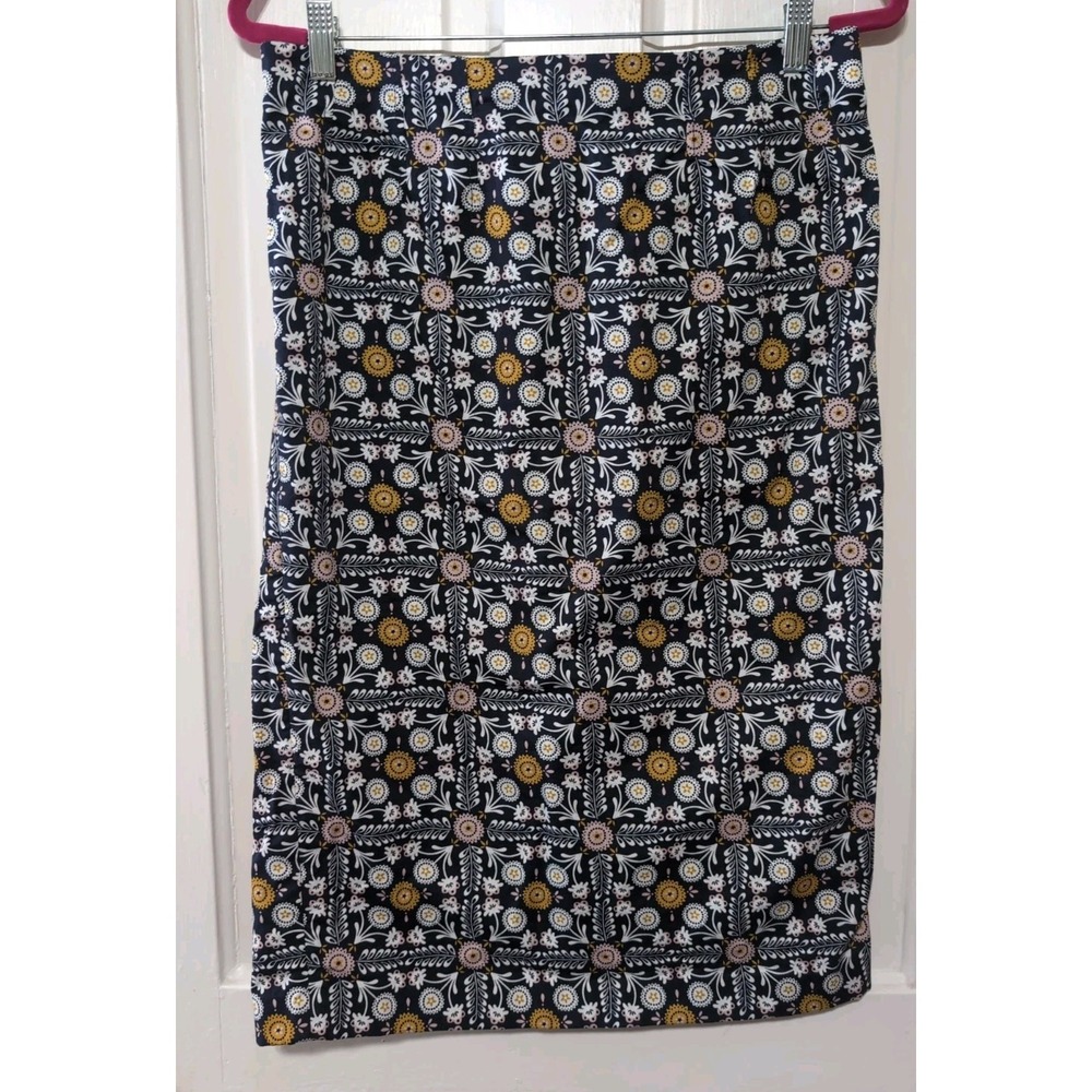 Boden Treliss Tile Floral Long Pencil Skirt  Floral Marigold Women's 10R(1282)